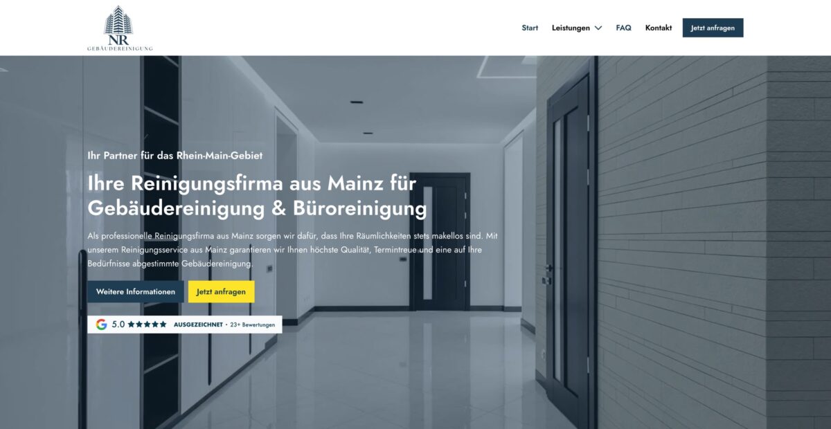 Screenshot der Website