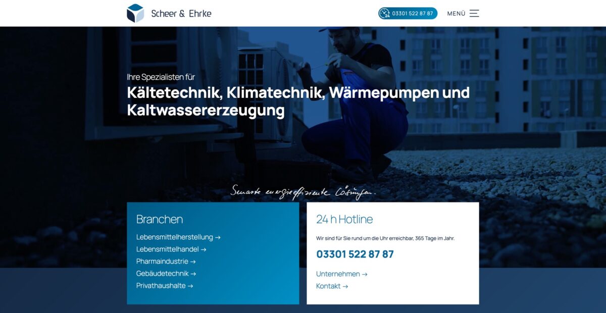 Screenshot der Website