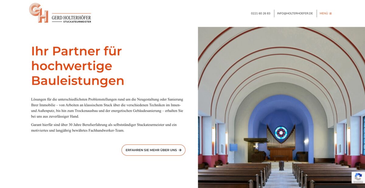 Screenshot der Website