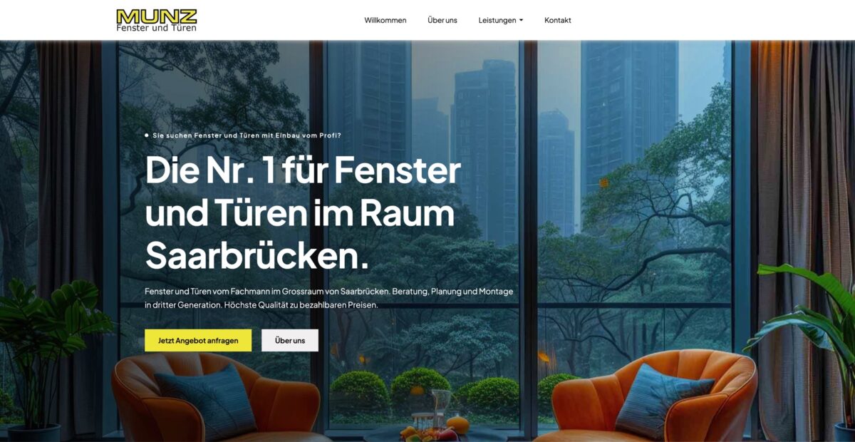 Screenshot der Website