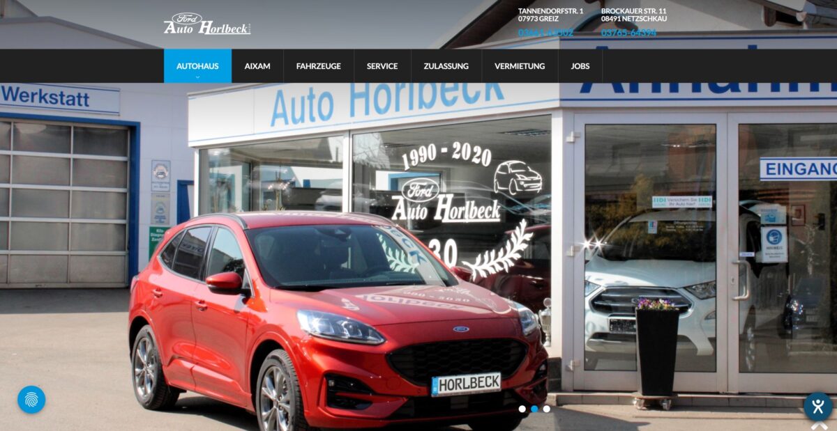 Screenshot der Website