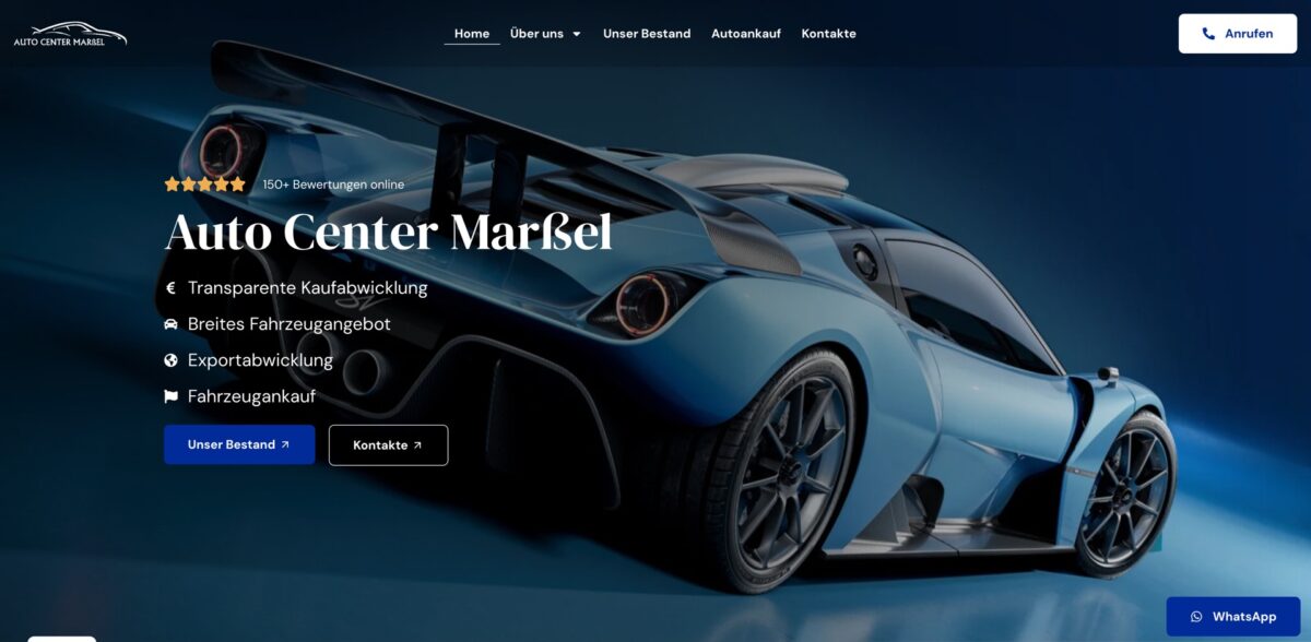 Screenshot der Website