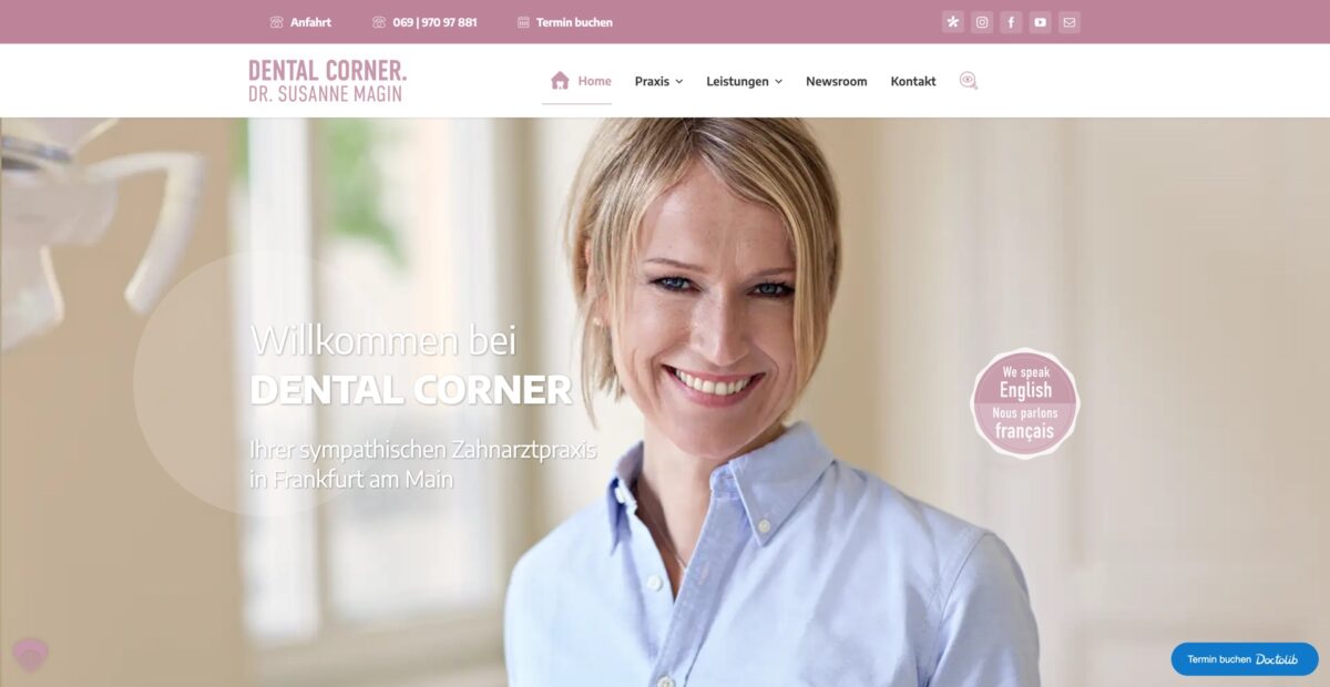 Screenshot der Website