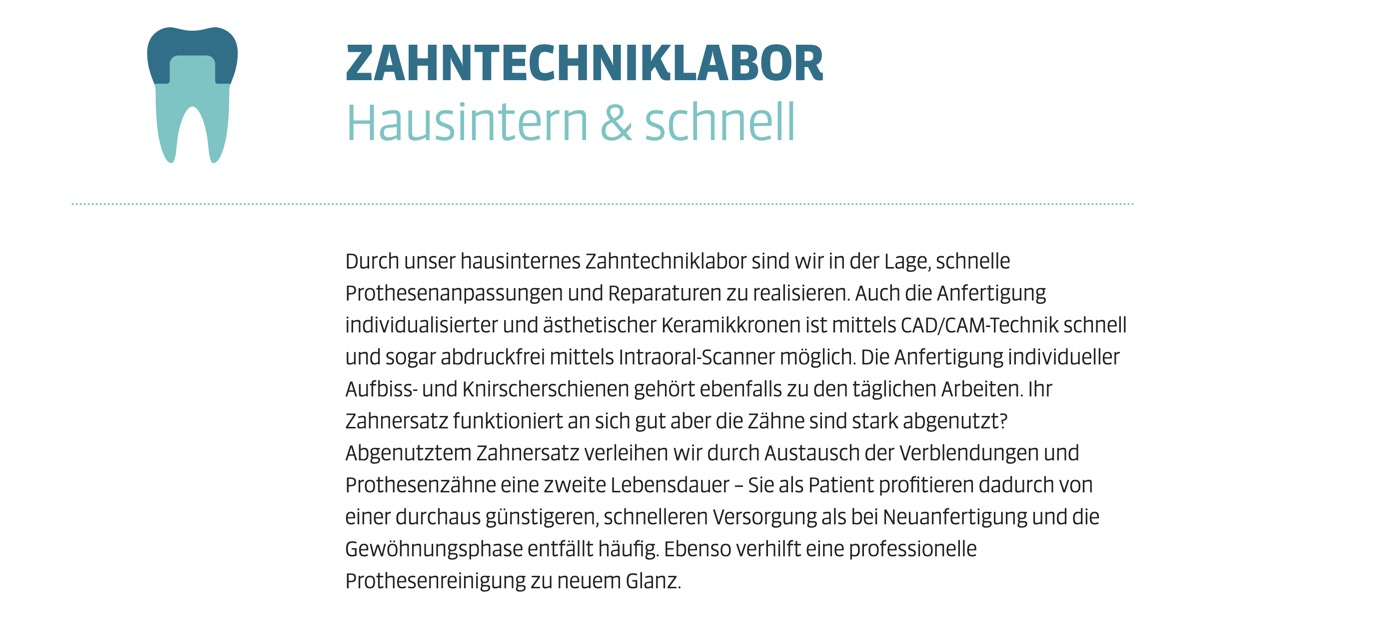 Ausschnitt 4 von 5 der Website von Zahnarztpraxis Schulze, Meisel & Kollegen, Dresden