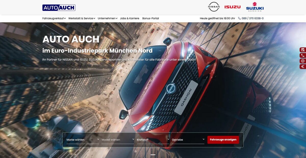 Screenshot der Website