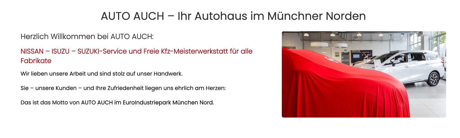 Ausschnitt 1 von 6 der Website von Auto Auch, München