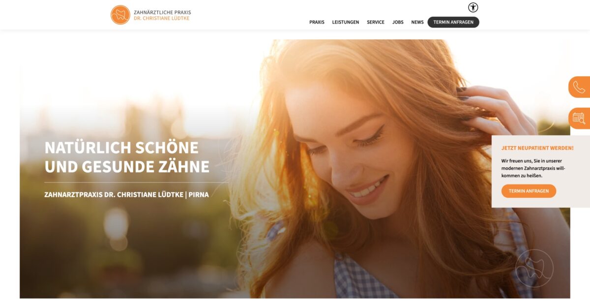 Screenshot der Website