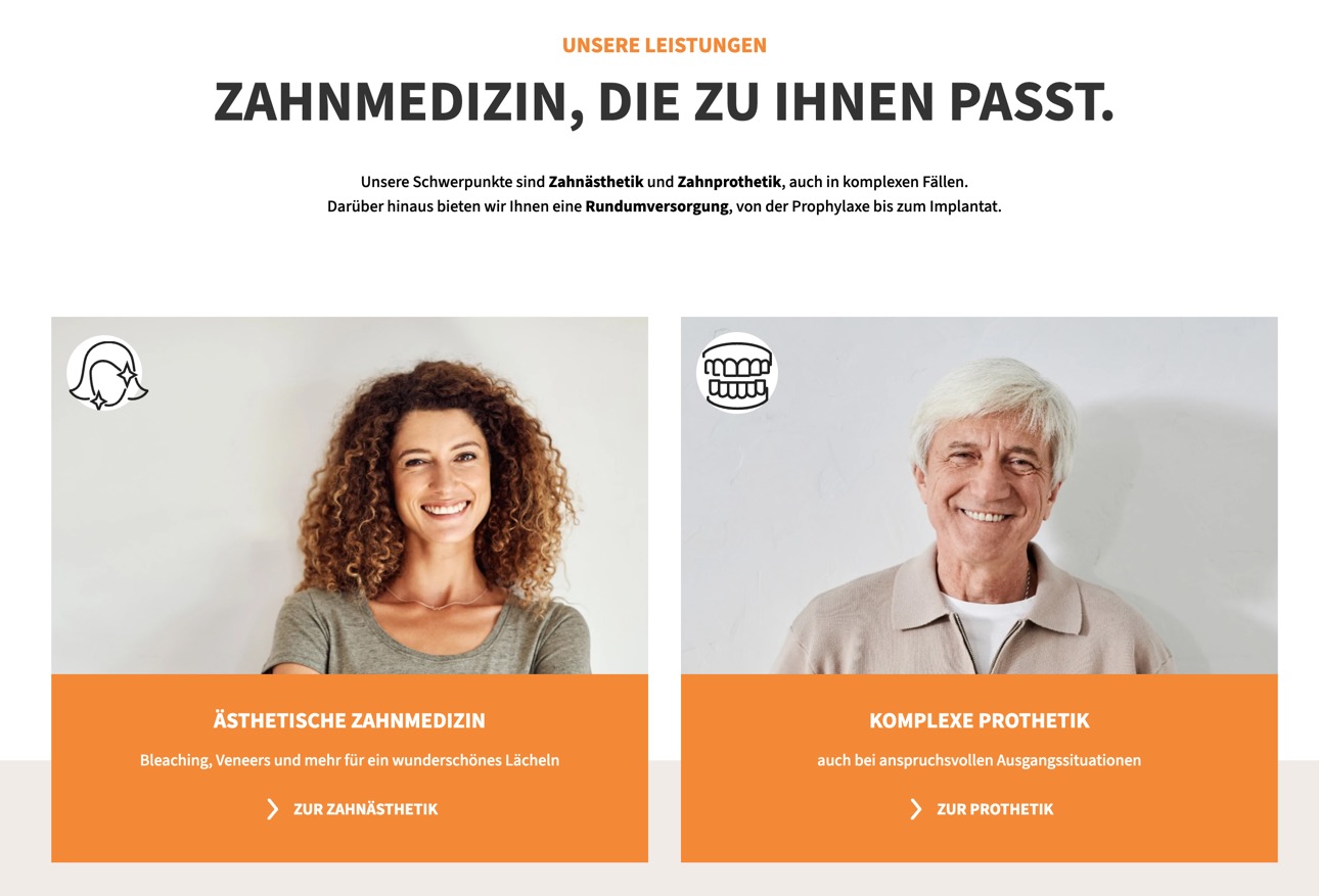 Ausschnitt 1 von 4 der Website von Zahnarztpraxis Dr. Christiane Lüdtke, Landkreis Sächsische Schweiz-Osterzgebirge