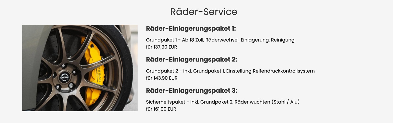 Ausschnitt 5 von 6 der Website von Auto Auch, München