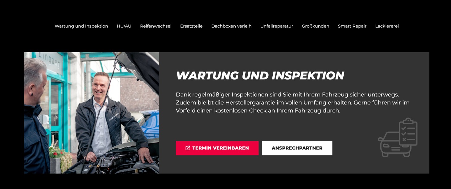 Ausschnitt 1 von 6 der Website von Autohaus Pirna, Landkreis Sächsische Schweiz-Osterzgebirge