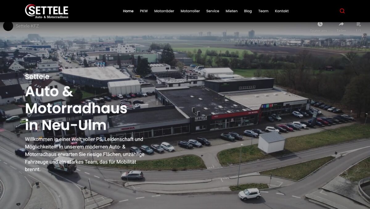 Screenshot der Website