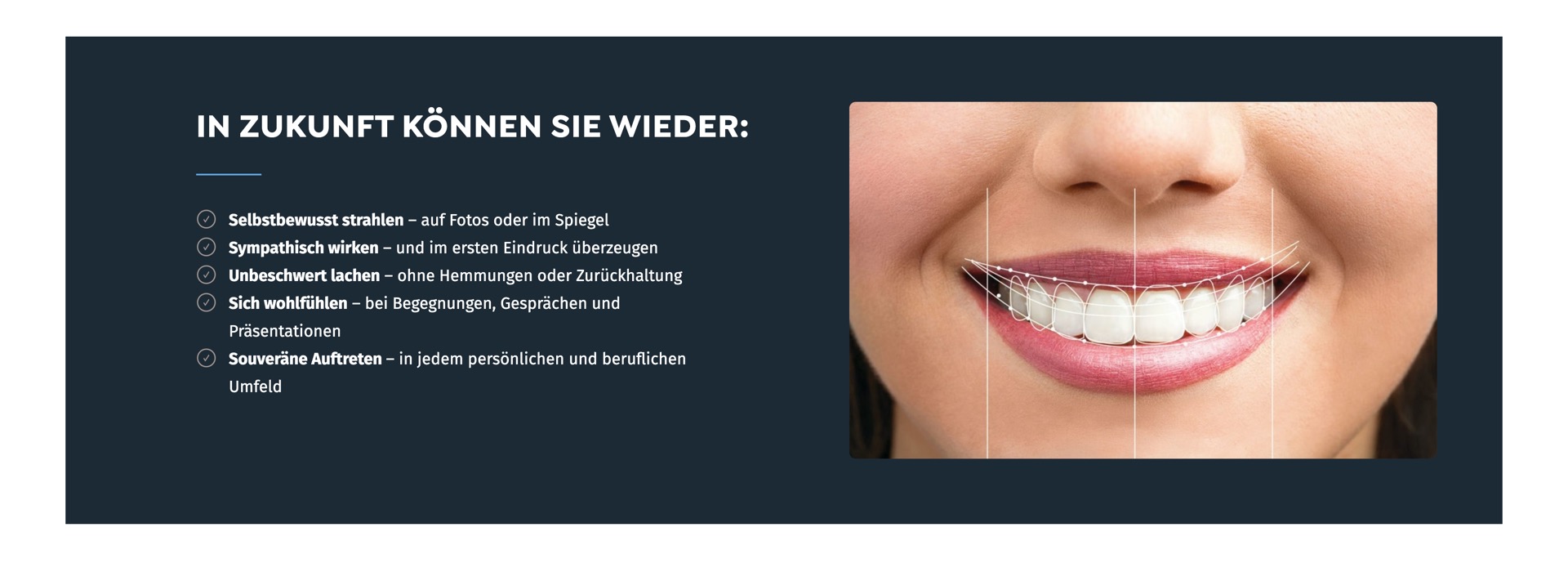 Ausschnitt 3 von 6 der Website von Zahnärzte am Park, Bremen