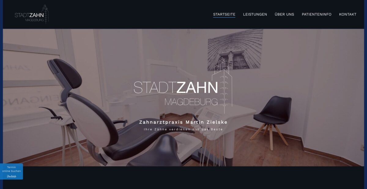 Screenshot der Website