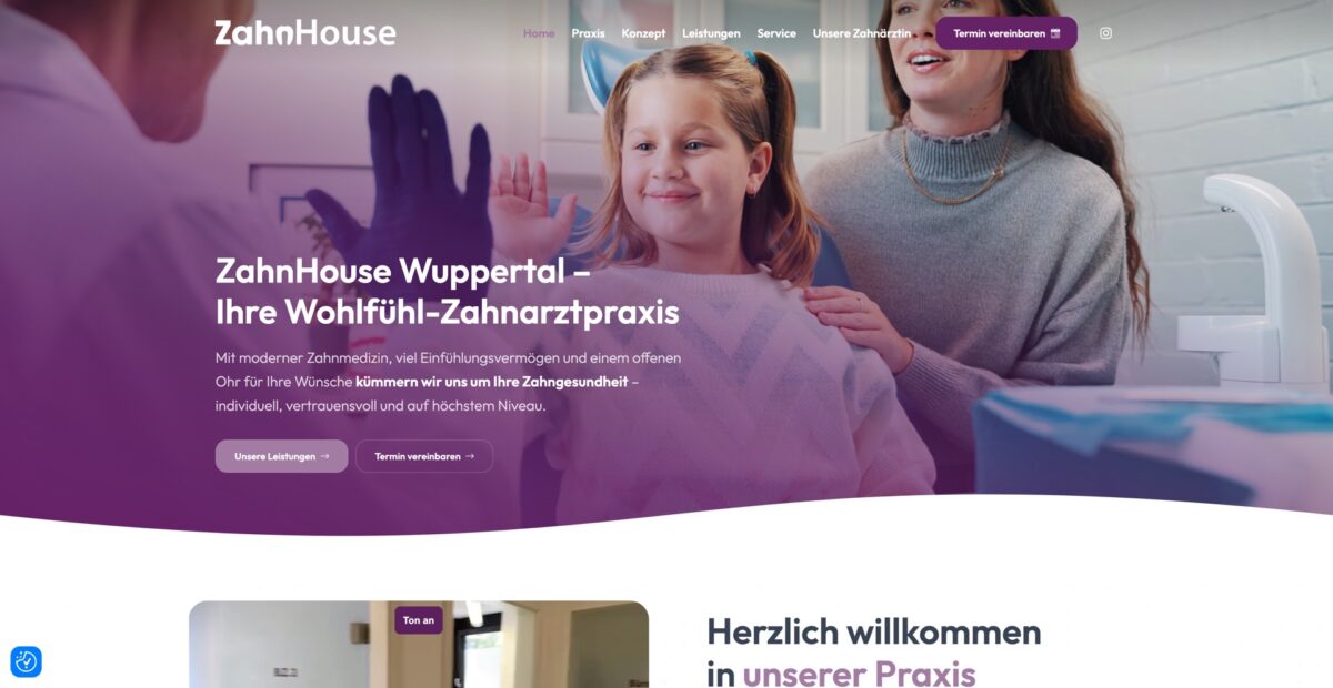 Screenshot der Website