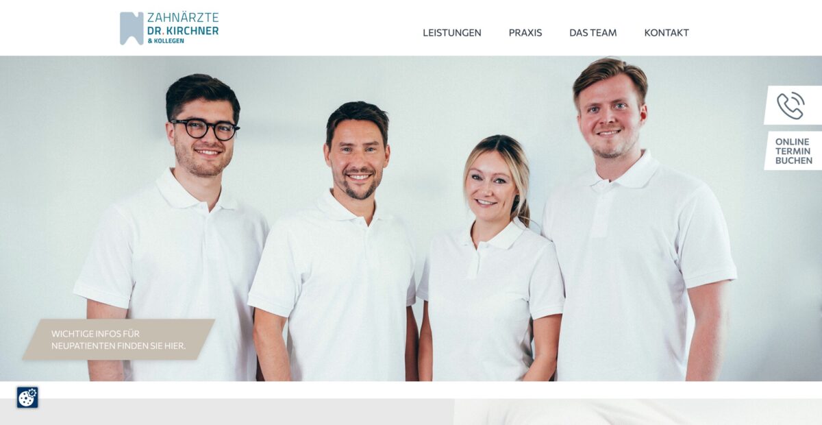 Screenshot der Website