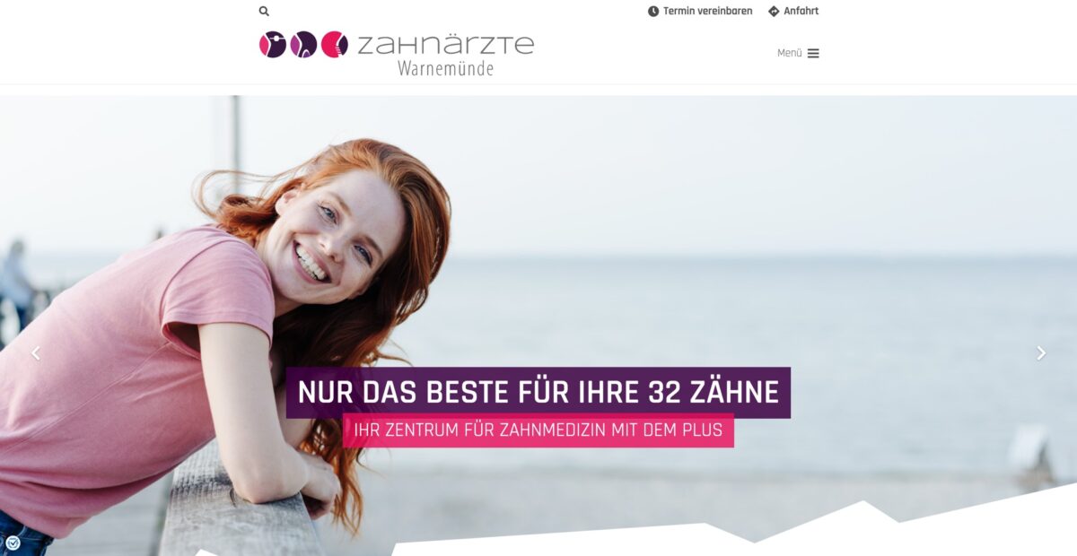 Screenshot der Website