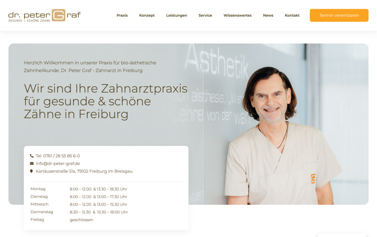 Screenshot der Website