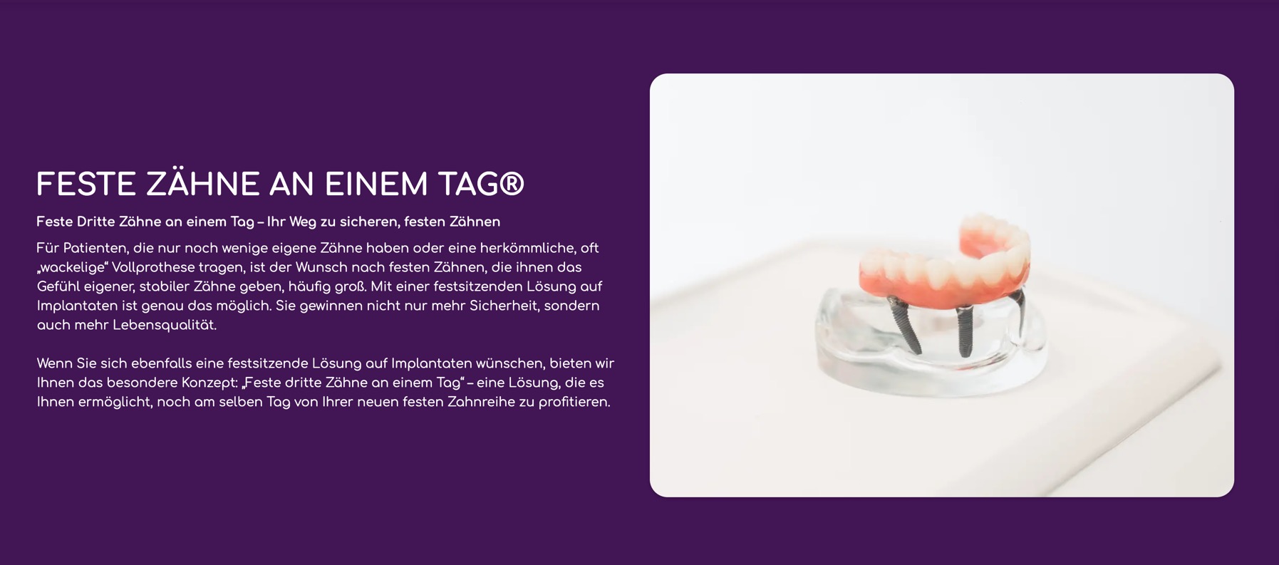 Ausschnitt 6 von 6 der Website von Zahnärzte am Uhlenhorst, Mülheim an der Ruhr