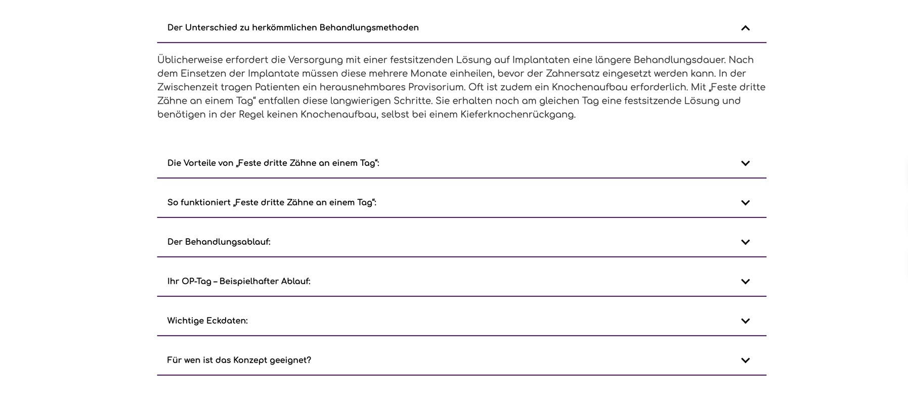 Ausschnitt 5 von 6 der Website von Zahnärzte am Uhlenhorst, Mülheim an der Ruhr