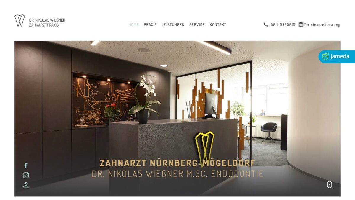 Screenshot der Website