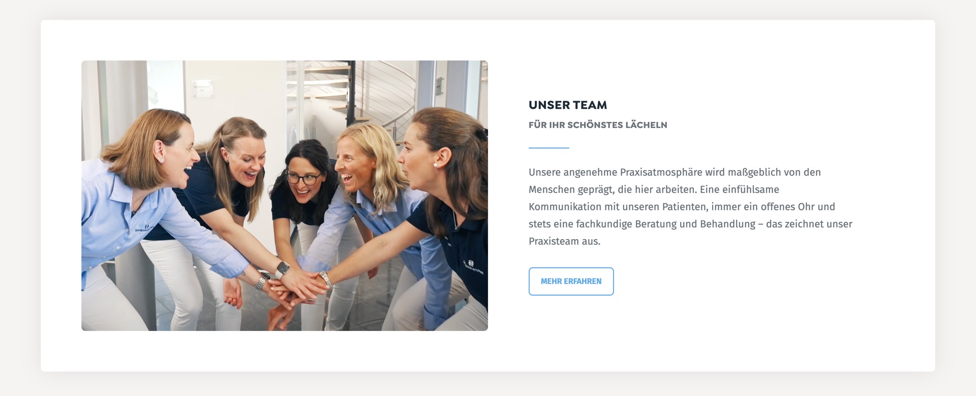 Ausschnitt 5 von 6 der Website von Zahnärzte am Park, Bremen