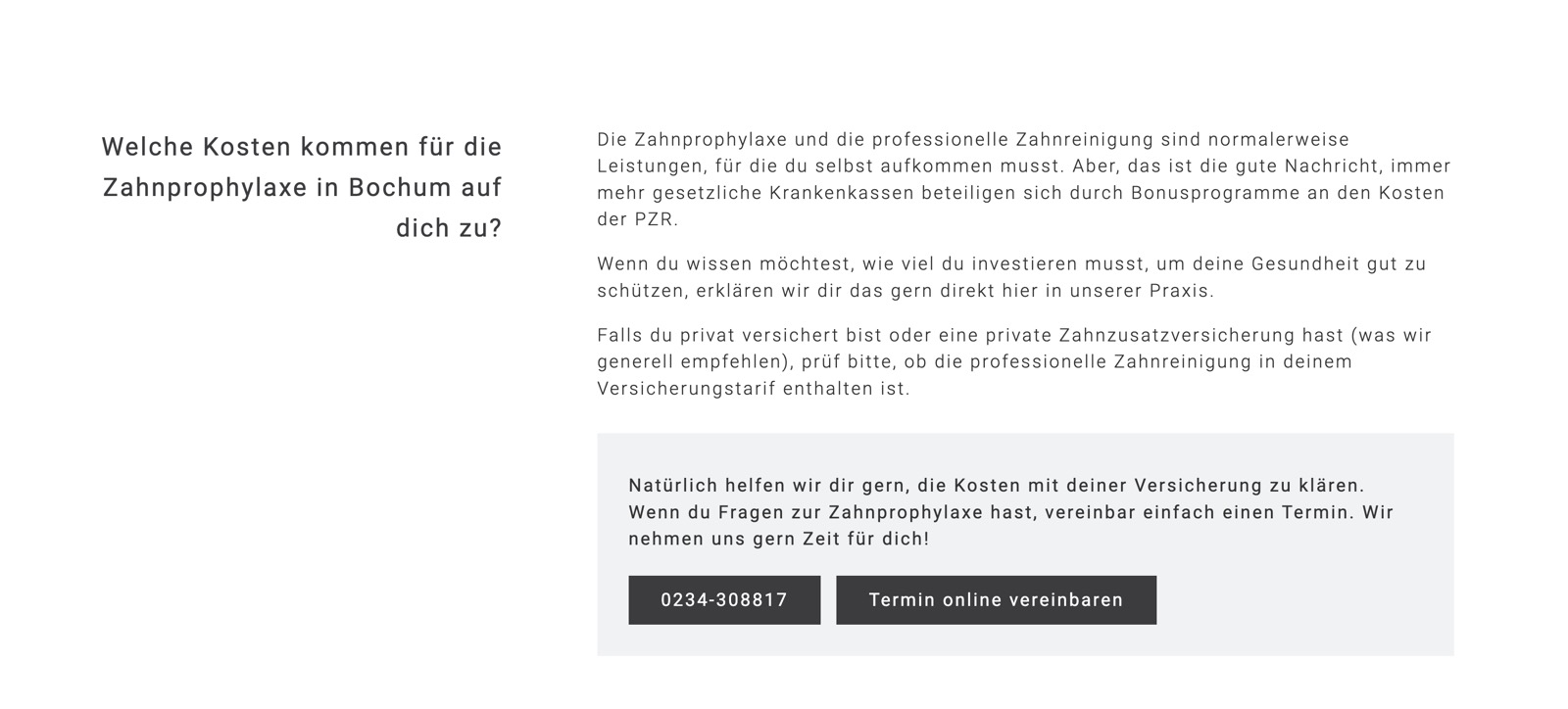 Ausschnitt 6 von 6 der Website von innodentum – Zahnmedizin Bochum, Bochum
