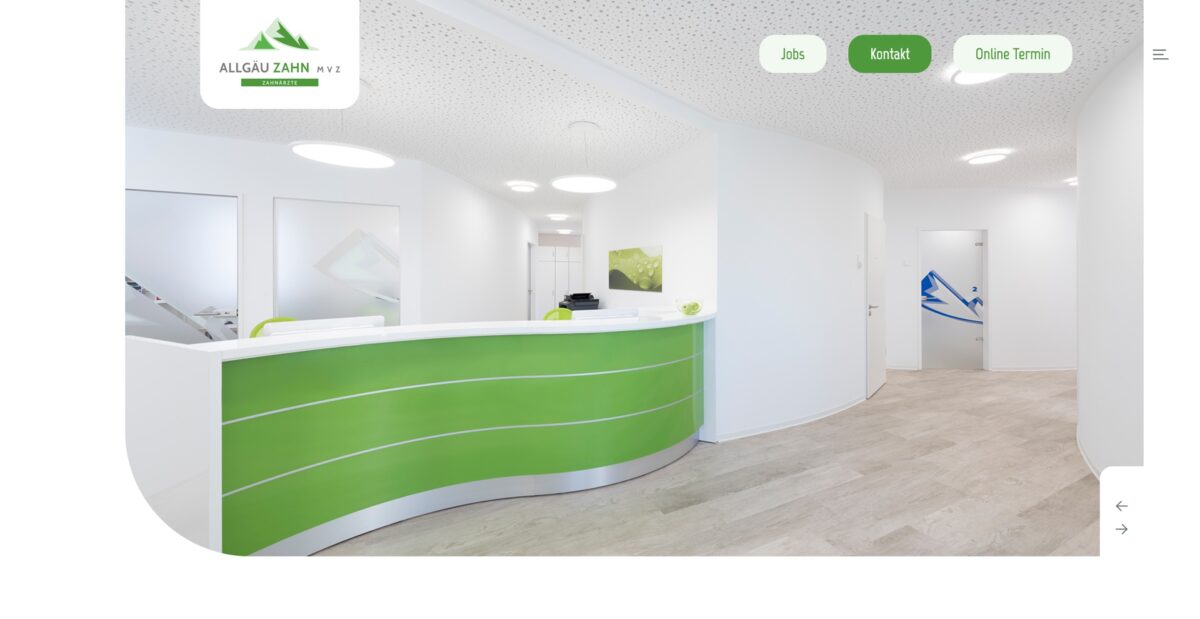 Screenshot der Website