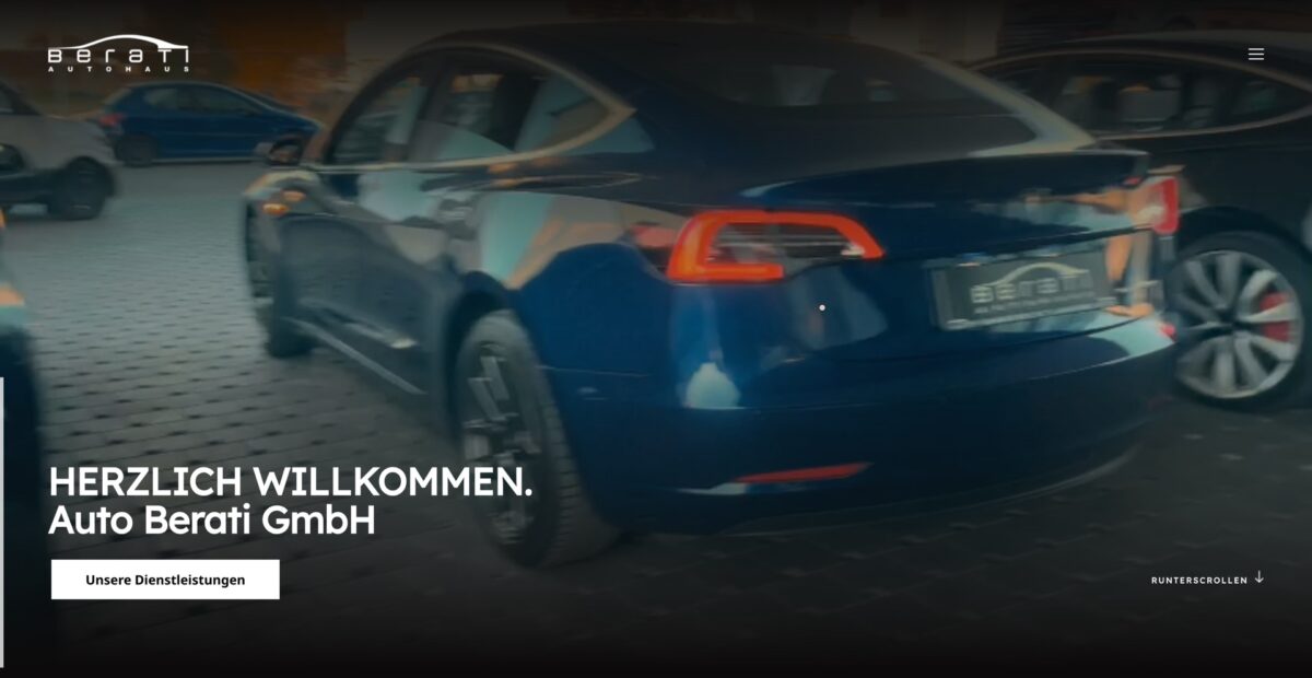 Screenshot der Website