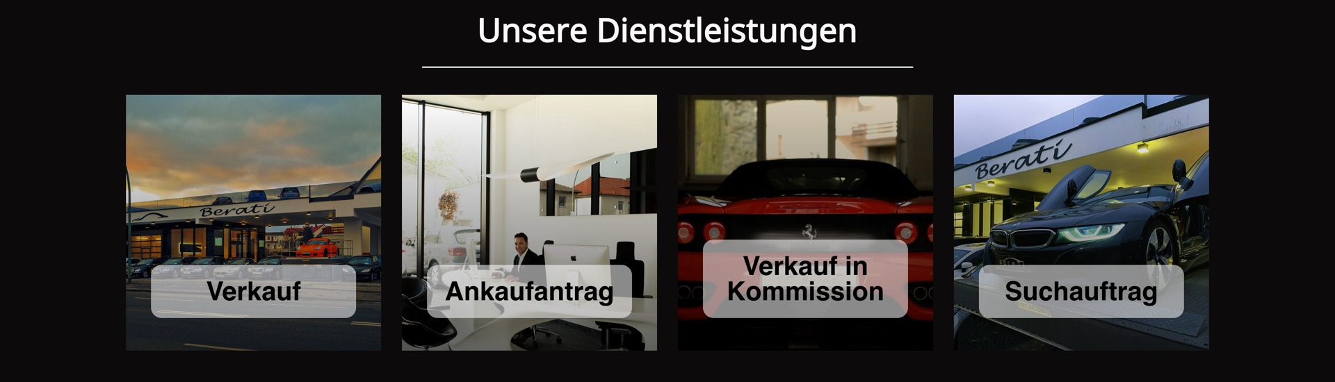 Ausschnitt 3 von 3 der Website von Auto Berati, Ludwigshafen am Rhein