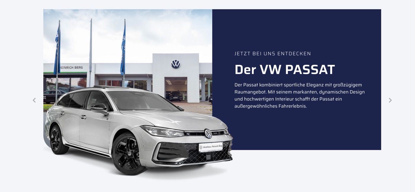 Ausschnitt 1 von 6 der Website von Autohaus Heinrich Berg, Kreis Ostholstein