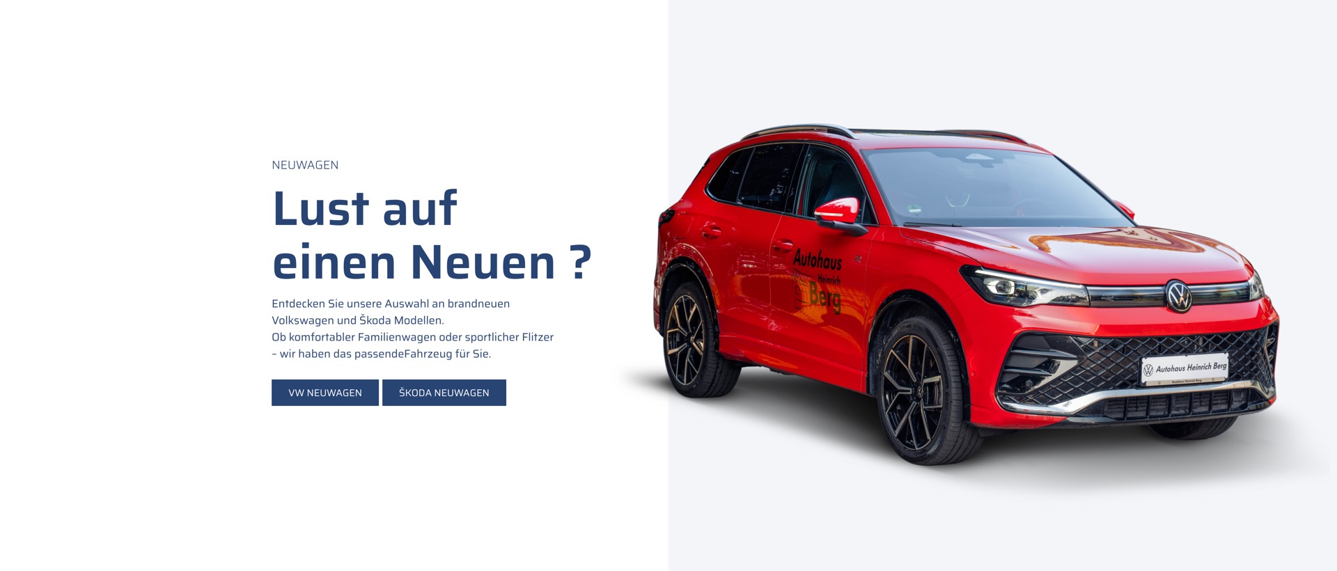Ausschnitt 5 von 6 der Website von Autohaus Heinrich Berg, Kreis Ostholstein