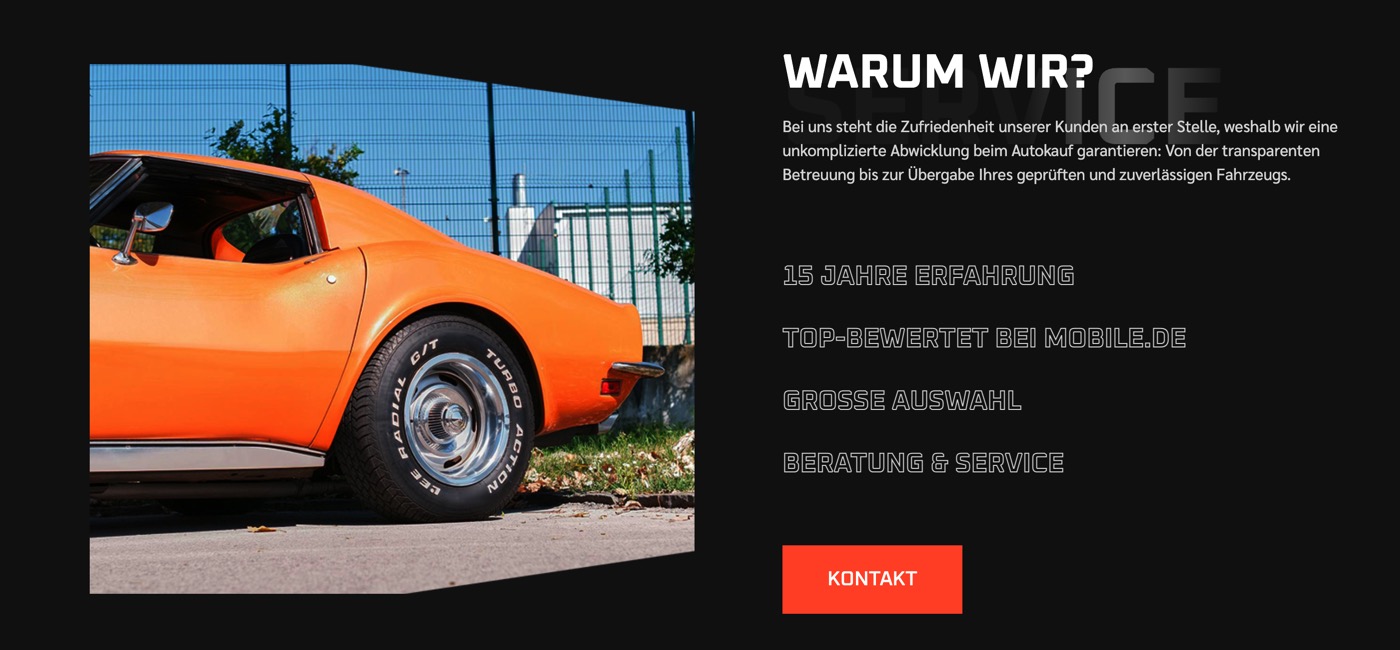 Ausschnitt 4 von 5 der Website von Autopark Erfurt, Erfurt
