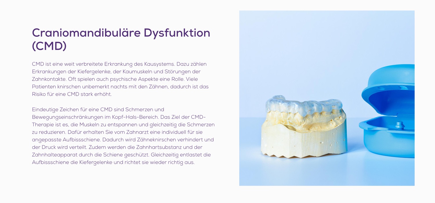 Ausschnitt 4 von 5 der Website von Zahnarztpraxis Patricia Schöpfer, Rems-Murr-Kreis