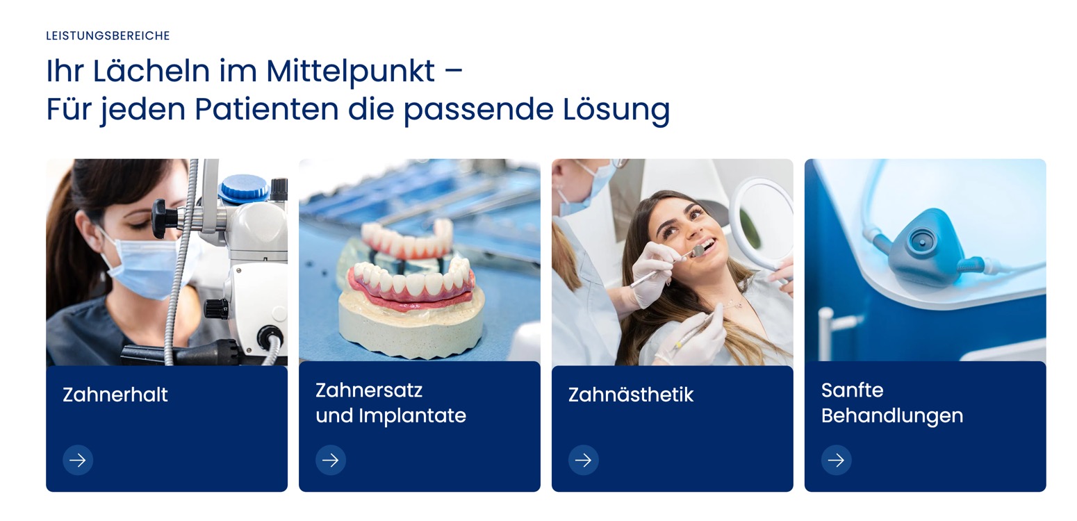 Ausschnitt 5 von 6 der Website von Dr. Kraus Zahnärzte & Implantatklinik, Mainz