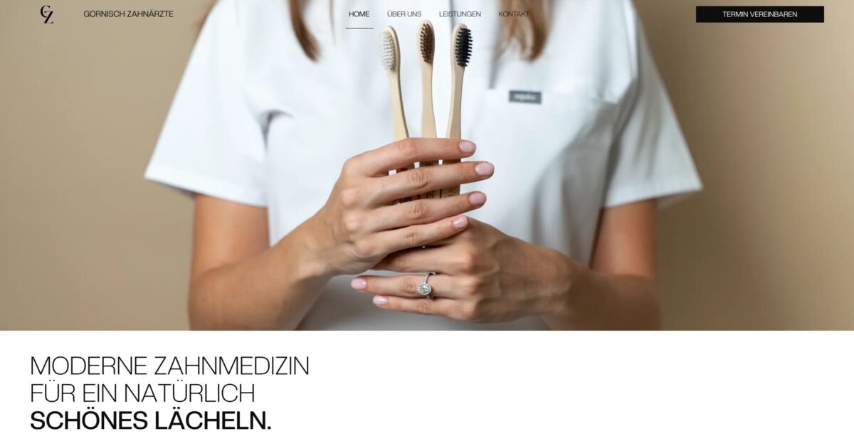 Screenshot der Website