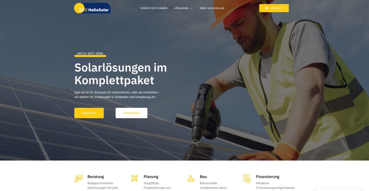 Screenshot der Website