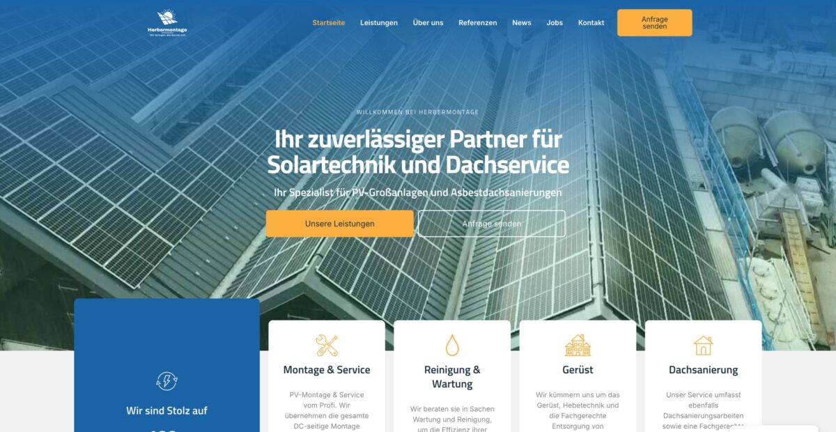 Screenshot der Website