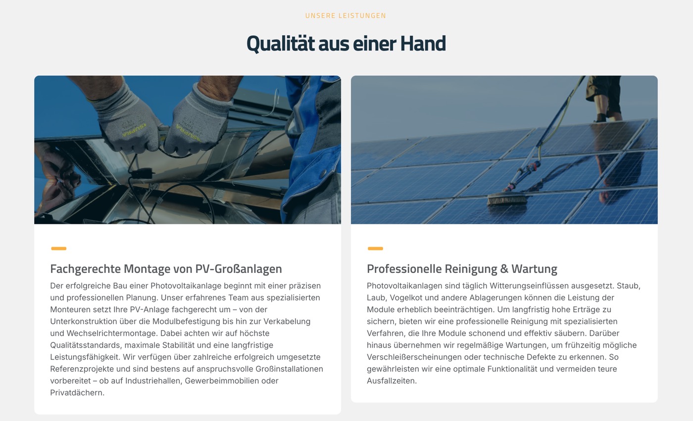 Ausschnitt 4 von 5 der Website von Herbermontage, Osnabrück