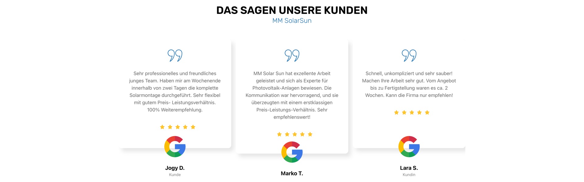 Ausschnitt 3 von 5 der Website von MM SolarSun, Landkreis Ludwigsburg