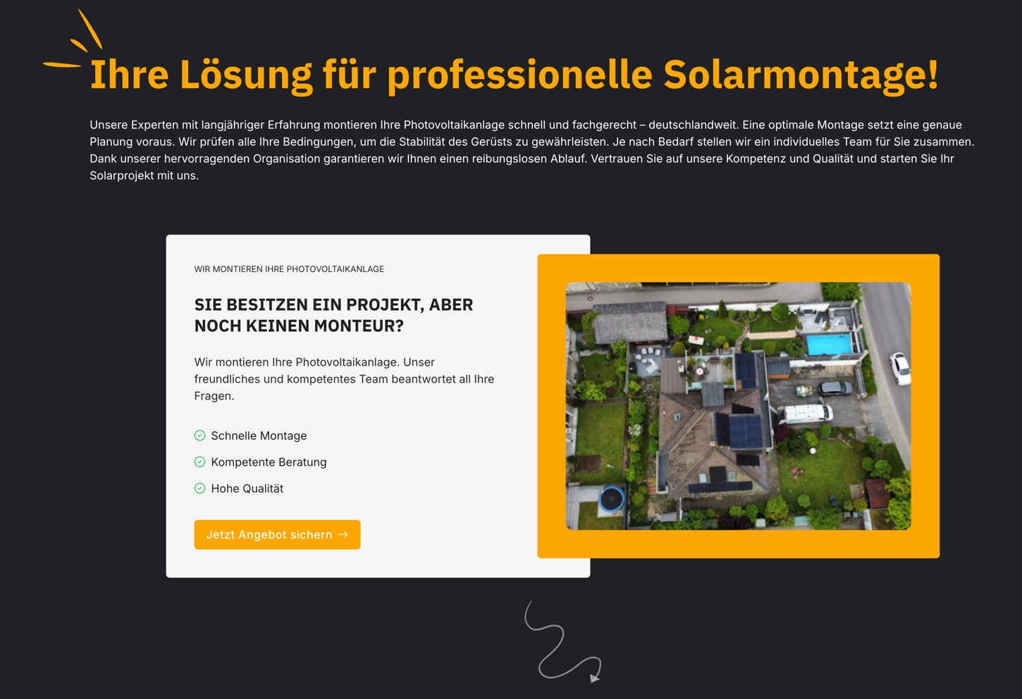 Ausschnitt 5 von 6 der Website von Solar Tech NRW, Köln