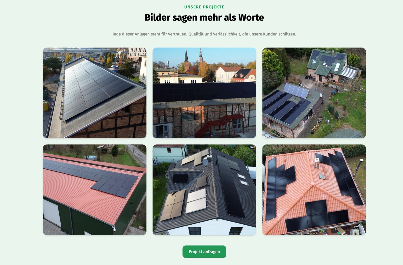 Ausschnitt 3 von 6 der Website von Green Sun Energy, Landkreis Rostock