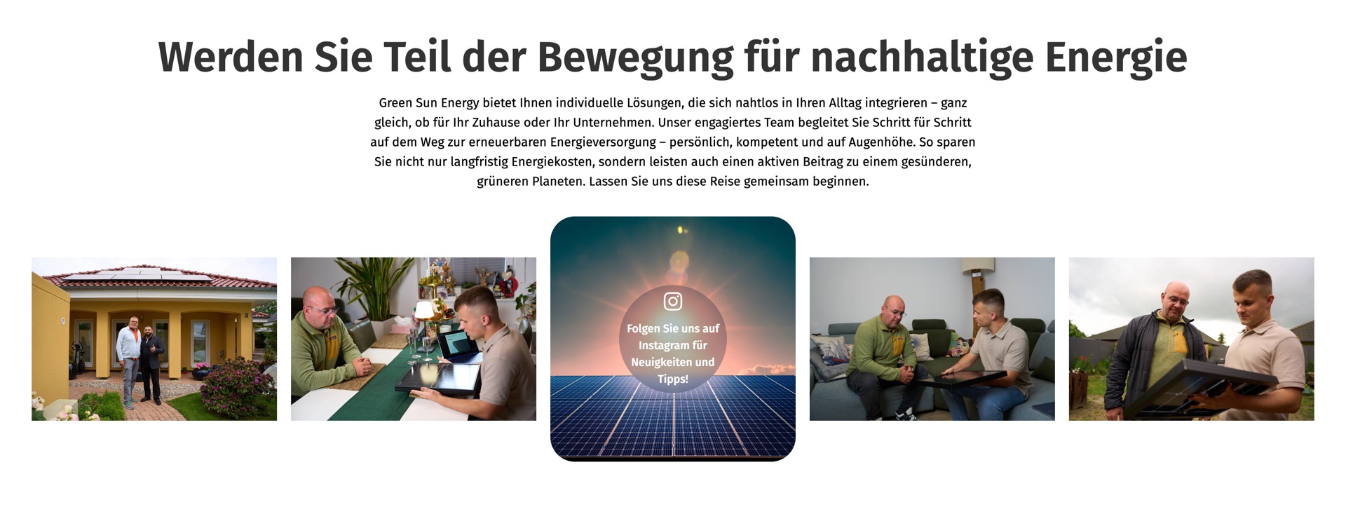 Ausschnitt 5 von 6 der Website von Green Sun Energy, Landkreis Rostock