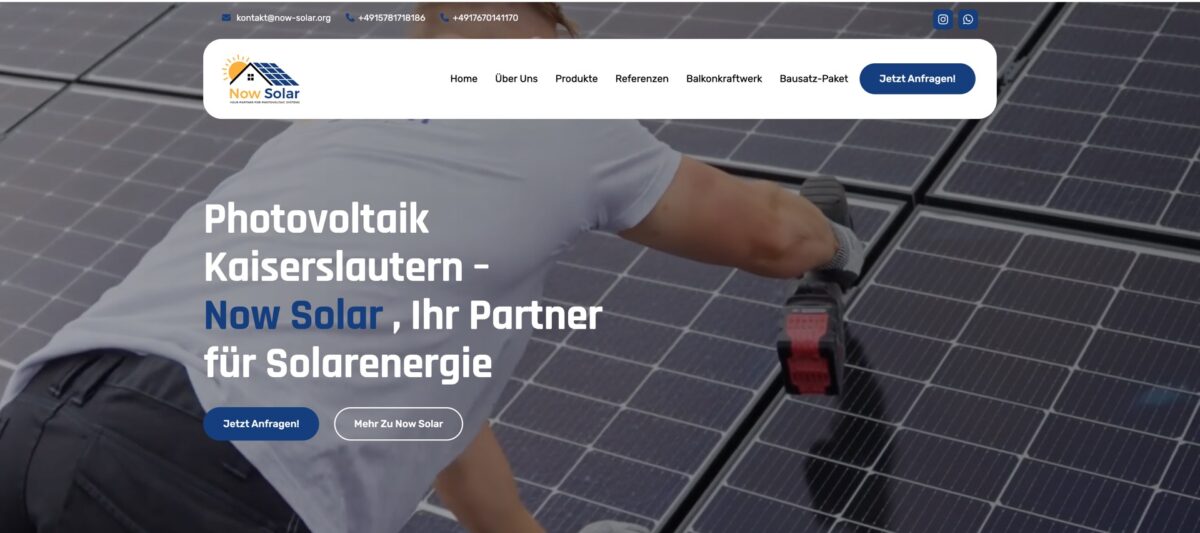Screenshot der Website