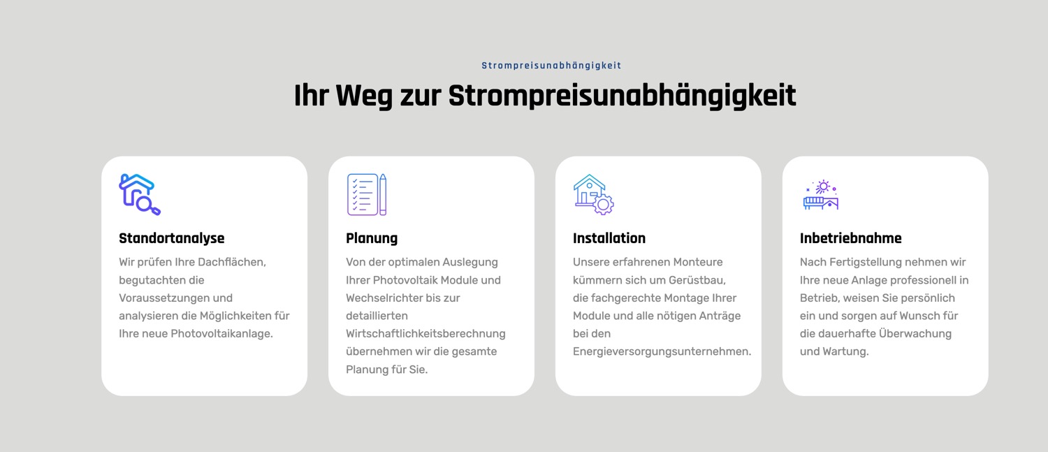 Ausschnitt 5 von 6 der Website von Now Solar, Landkreis Kaiserslautern