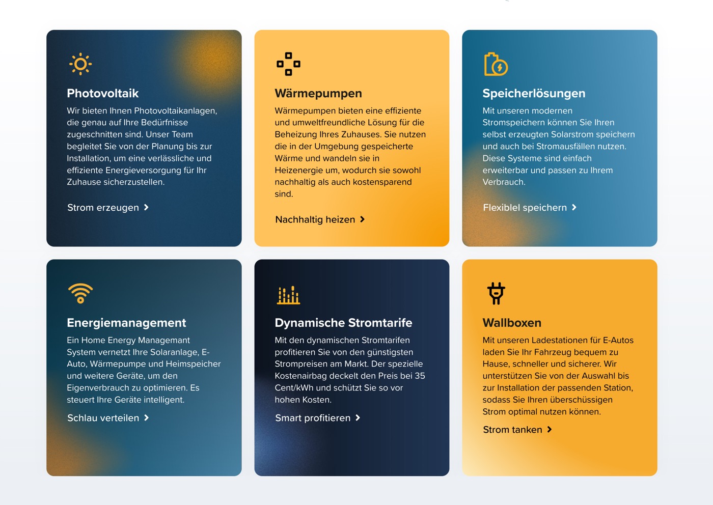 Ausschnitt 2 von 6 der Website von Sonnenmacher, München