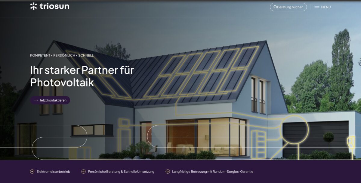 Screenshot der Website
