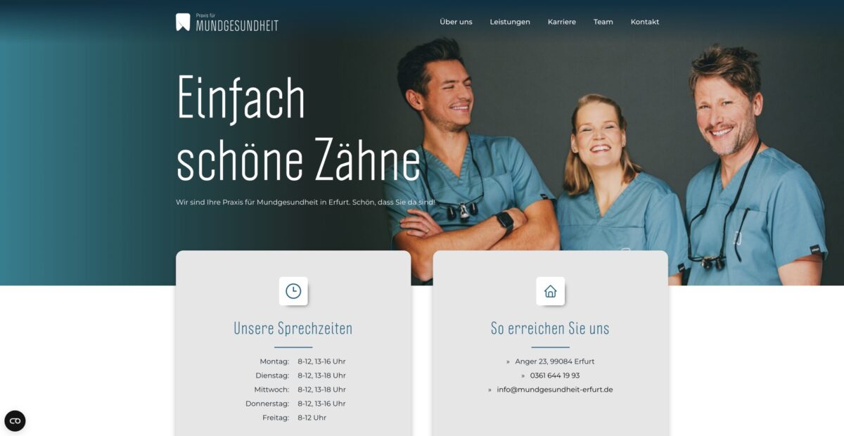 Screenshot der Website