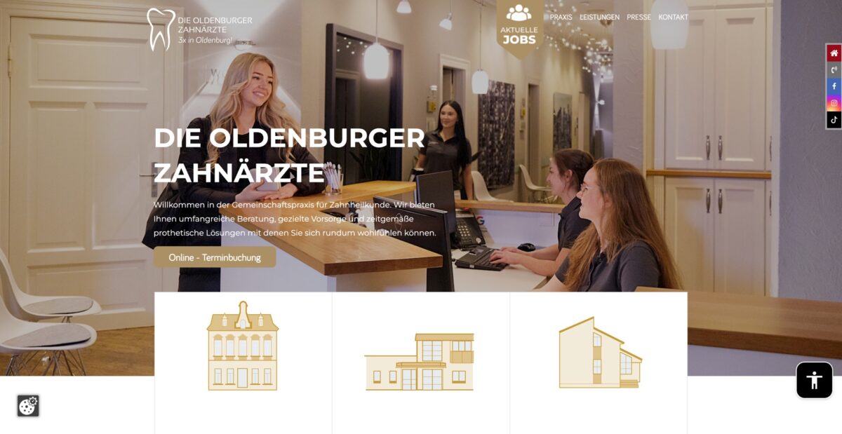 Screenshot der Website