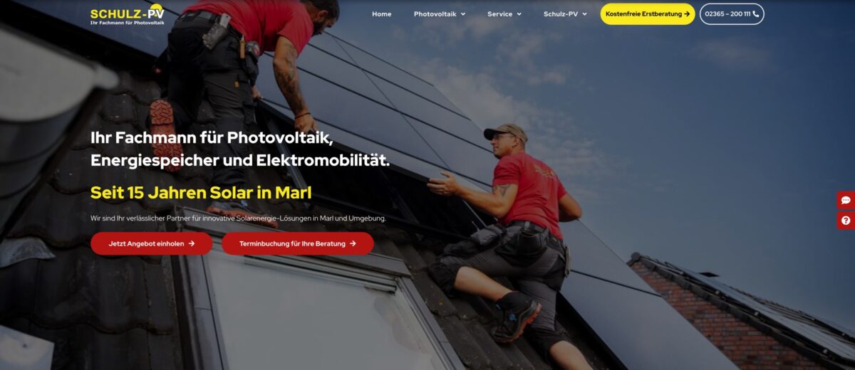 Screenshot der Website