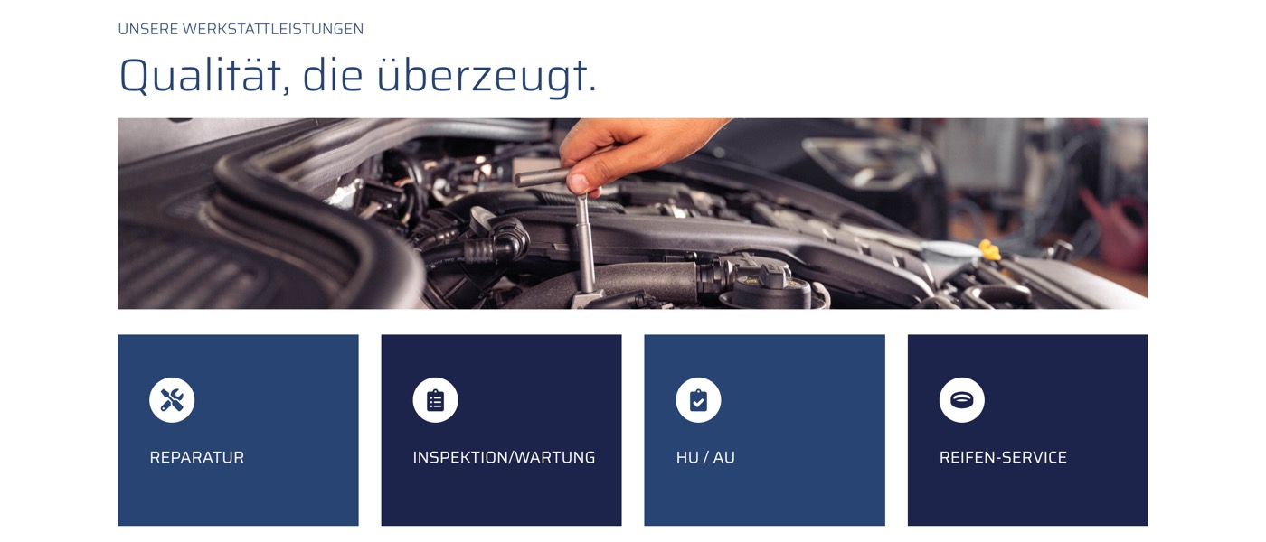 Ausschnitt 4 von 6 der Website von Autohaus Heinrich Berg, Kreis Ostholstein